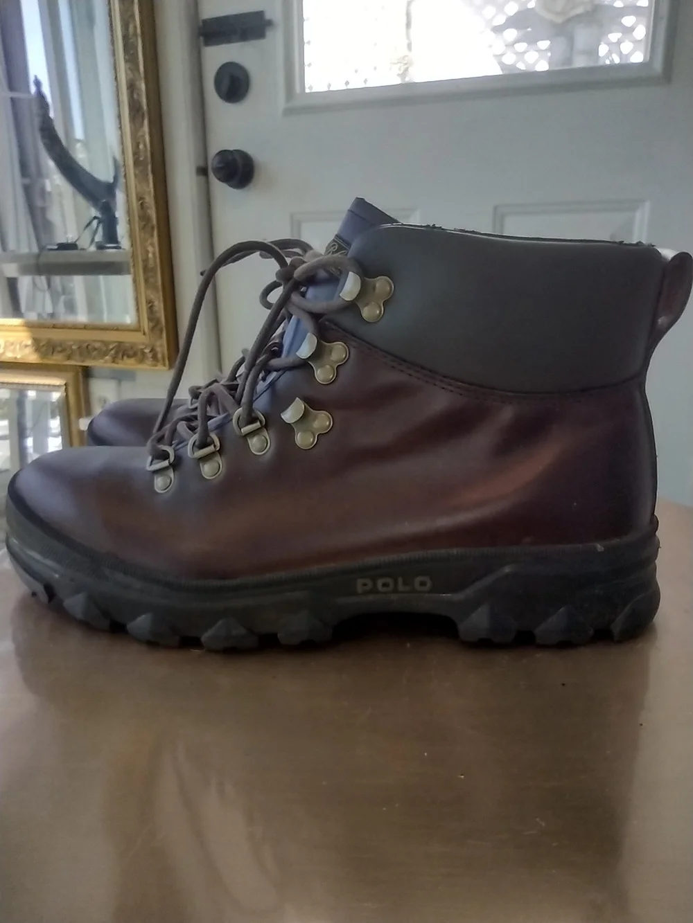 Polo by Ralph Lauren Men's Brown Leather Hiking Boots